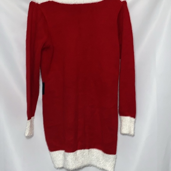 United States Sweaters Holiday women’s smallRed and White Knit Santa Sweater - Picture 7 of 8